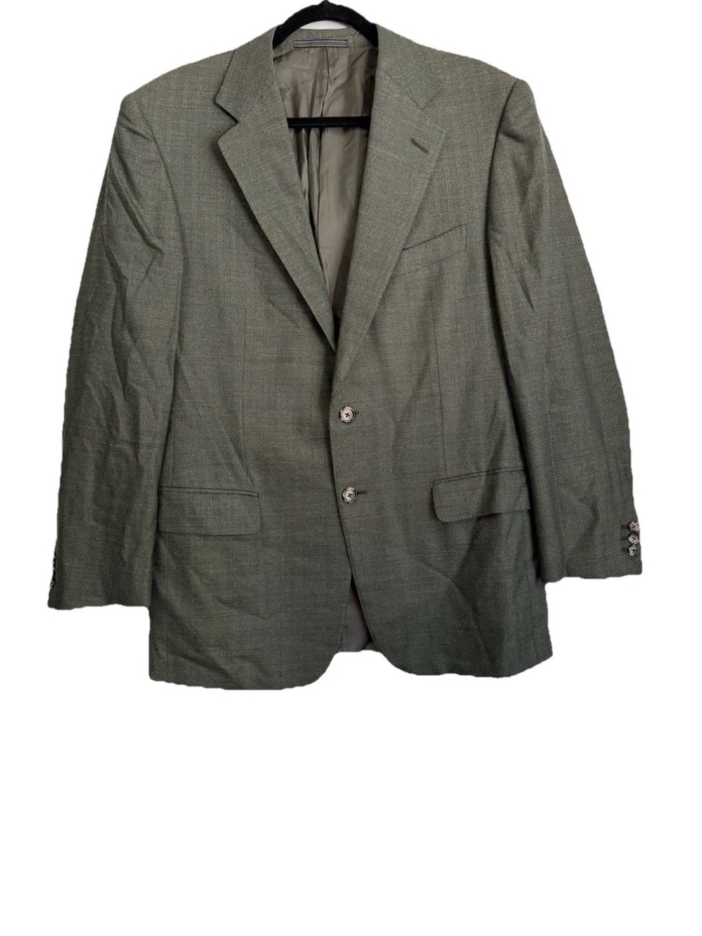 Ermenegildo Zegna Olive Green Notch Lapel Sport Coat 100% Wool